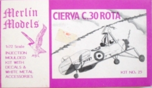 MERLIN 1/72 25 CIERVA C.30 AUTOGYRO
